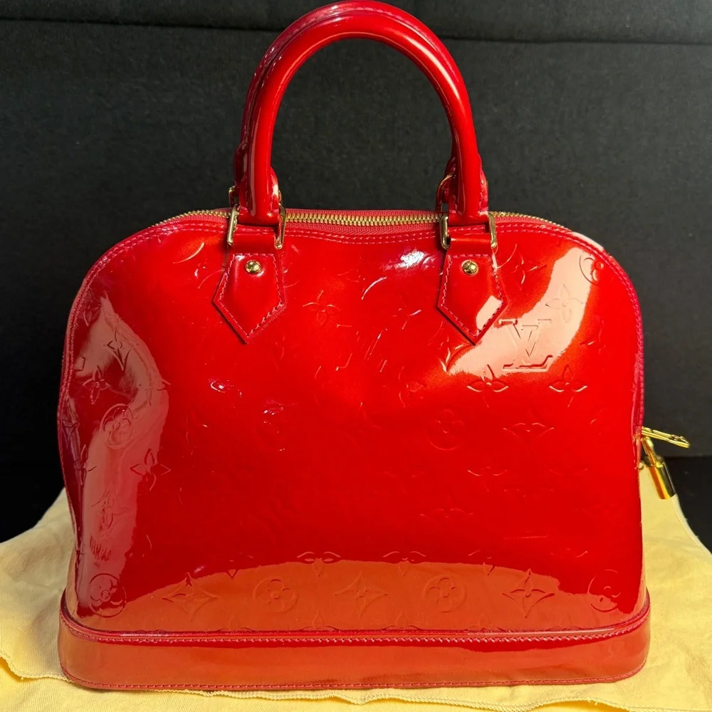 Louis Vuitton Red Patent Monogram Satchel